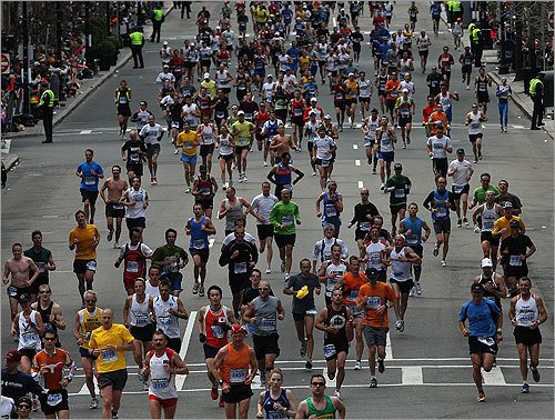 boston marathon finish line pictures. I see the finish line ahead,